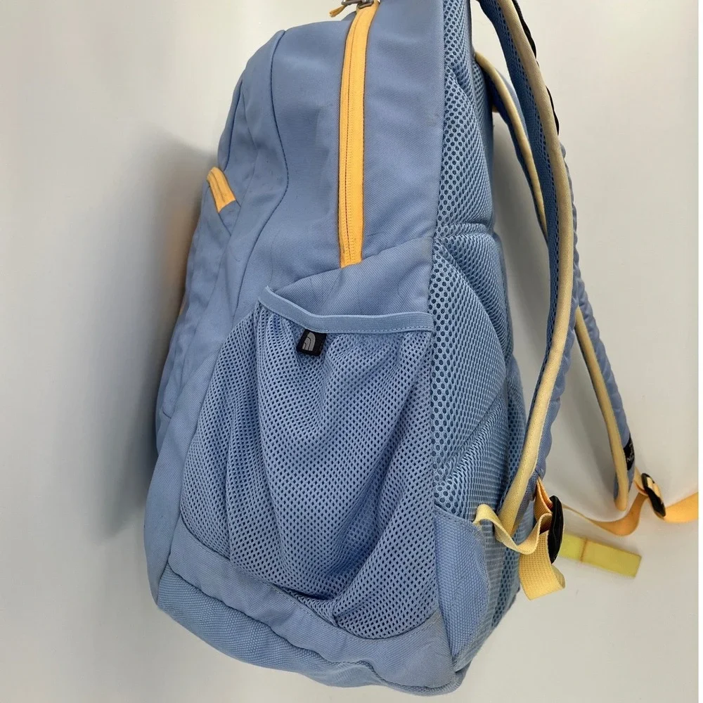 The North Face Haystack Backpack Light Blue Yellow NF00CHJ2 Travel Outdoor Sport